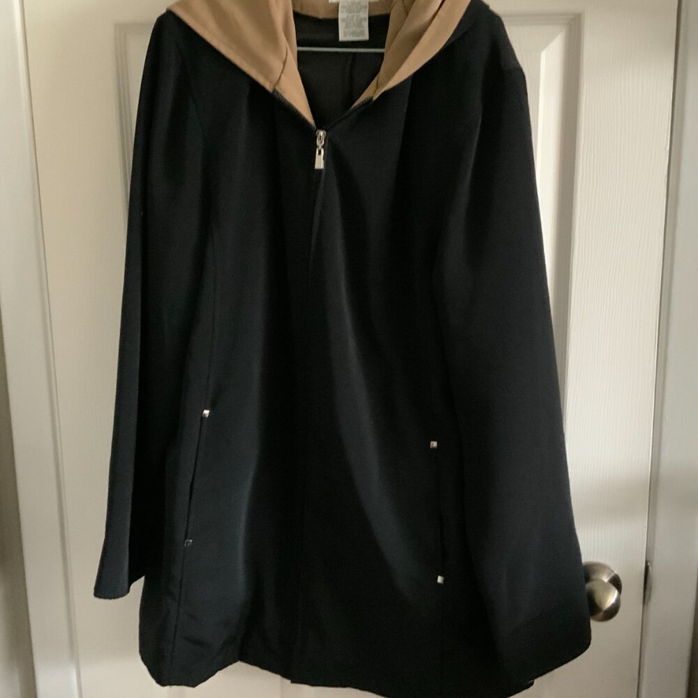 LADIES SPRING/AUTUMN JACKET WITH HOOD - L - WHITE STAG